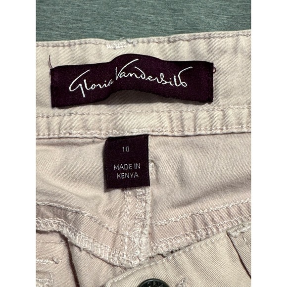 Gloria Vanderbilt Pink Cropped Pants Capri Stretch Cotton 10 - Picture 3 of 7